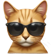 Cat with sunglasses sticker