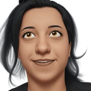 smiling girl with black hair sticker