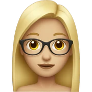 Blond girl with glass sticker