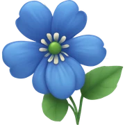 Blue flower  sticker