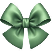 Sage green bow sticker