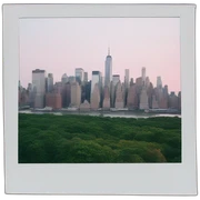 New York in a polaroid frame sticker