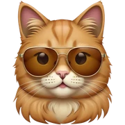 Cat with sunglasses sticker