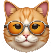 Cat with sunglasses sticker
