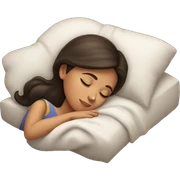 Brunette girl sleeping sticker