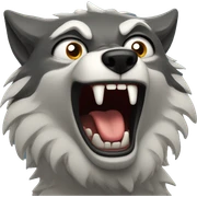 Screaming warewolf sticker