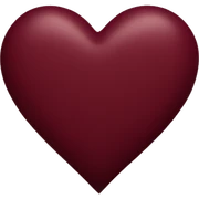 Burgundy heart  sticker