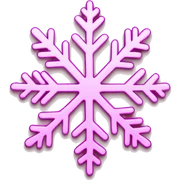 Pink snowflake sticker
