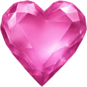 A pink crystal heart  sticker
