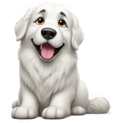 Great Pyrenees sitting sticker