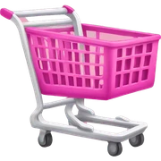 pink shopping cart sticker