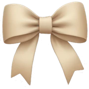 Beige bow  sticker