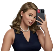 girl with pearl necklace sticker