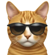 Cat with sunglasses sticker