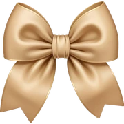Beige bow sticker