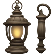 antique lantern sticker