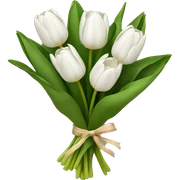 white tulip bouquet  sticker