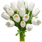 white tulip bouquet  sticker