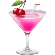 Pink cherry martini sticker