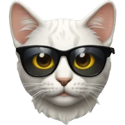 Cat with sunglasses sticker