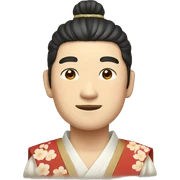 Japanese man in traditional costume sticker