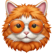 Cat with sunglasses sticker