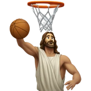 Jesus Christ dunking sticker