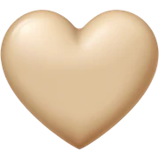 Beige heart sticker