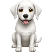 Dog white sticker