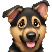German shepherd puppy sticker