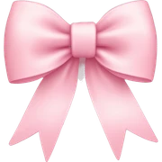 light pink bow on light pink bow sticker