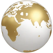 globus in the white and gold sticker