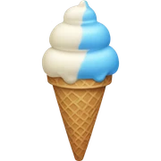 blue ice cream cone sticker
