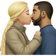 drake kissing  sticker