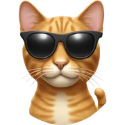 Cat with sunglasses sticker