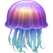 Iridescent jellyfish sticker