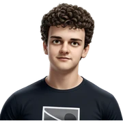 portrait of a young man sticker