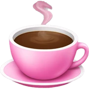 Pink cup with coffee  sticker