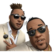 stylish boys wearing jewelry sticker