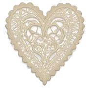 lace heart sticker