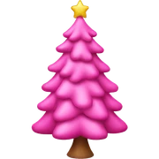 Pink Christmas tree   sticker