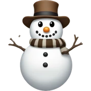 Brown and white asthetic snowman sticker