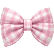 pastel pink plaid bow sticker