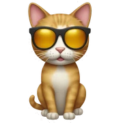 Cat with sunglasses sticker