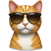 Cat with sunglasses sticker
