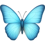 Light blue butterfly sticker