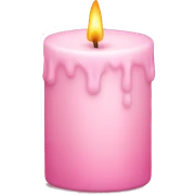 Light pink candle sticker