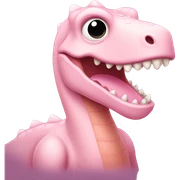 Light pink dinosaur sticker