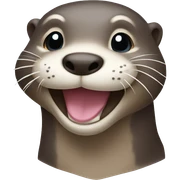 Smiling otter sticker