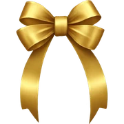 gold bow sticker